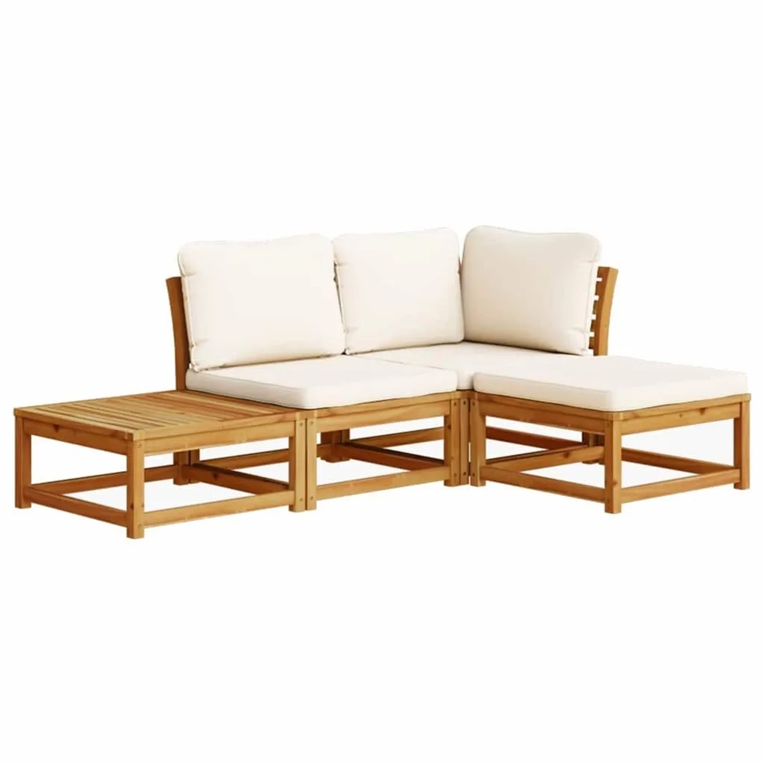 vidaXL 4-Tlg Garten-Lounge-Set mit Kissen Massivholz Akazie 3214284