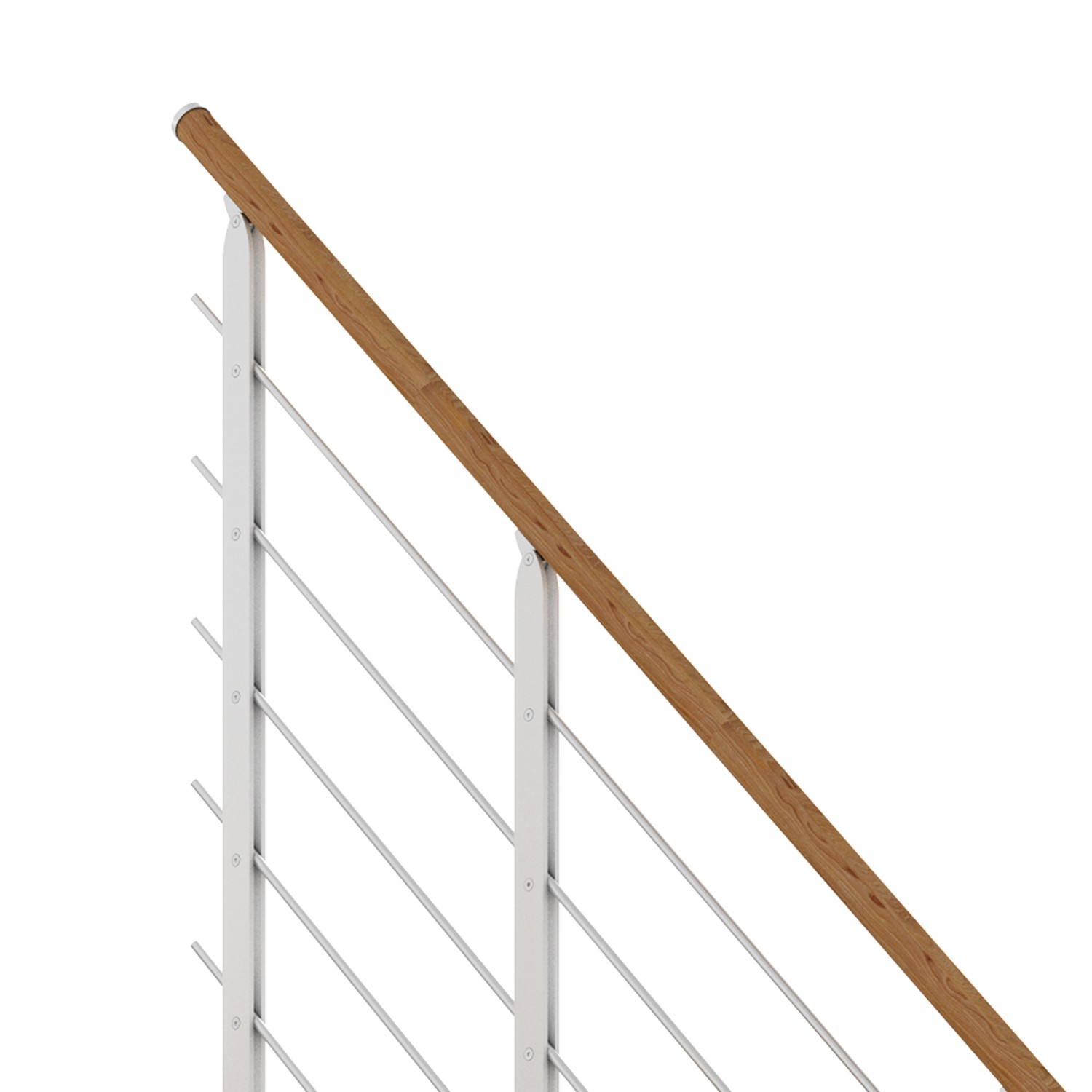 Dolle Mittelholmtreppe Sydney 11 Stufen Eiche gerade Metallteile Weiß FSC® günstig online kaufen