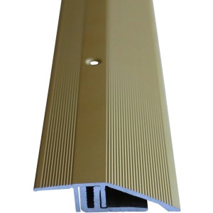 Messingfarbenes Ausgleichsprofil für Laminat & Parkett, 2700 mm lang, inkl. Schrauben und Dübel.