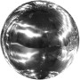 Glänzende Dekokugel aus Edelstahl, silberfarben, Durchmesser 10 cm.