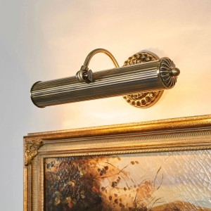 Bronze Wandlampe Joely im Retro-Stil, 2-flammig für Bilder und Spiegel.