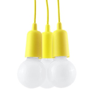 Gelbe Sollux Lighting Hängeleuchte Diego 3, Lampen & Leuchten für Wohnraum.