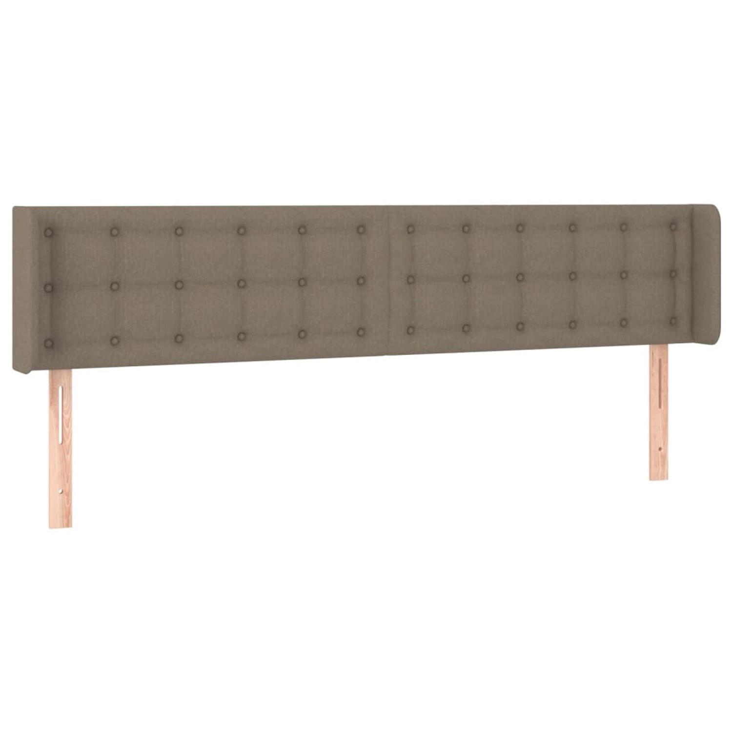 vidaXL LED Kopfteil Taupe 183x16x78/88 cm Stoff 3123688