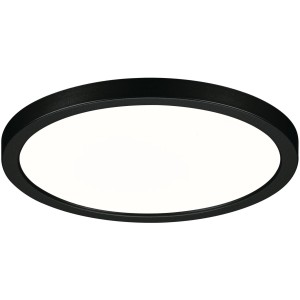 Schwarzes, rundes Paulmann LED-Einbaupanel Areo VariFit, 17,5 cm, 13 W. Einbaustrahler für Decken.