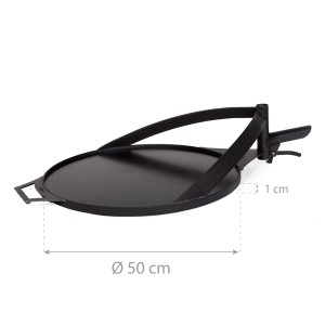 CookKing Grillplatte Stahl Ø 50cm für Feuerschale Bandito/Montana X, Grillutensil.