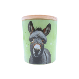 Dekohelden24 Duftkerze Aromakerze Kerze im Glas Blütenduft L/B/H 7 x 7 x 9 cm 30h Brenndauer 140g