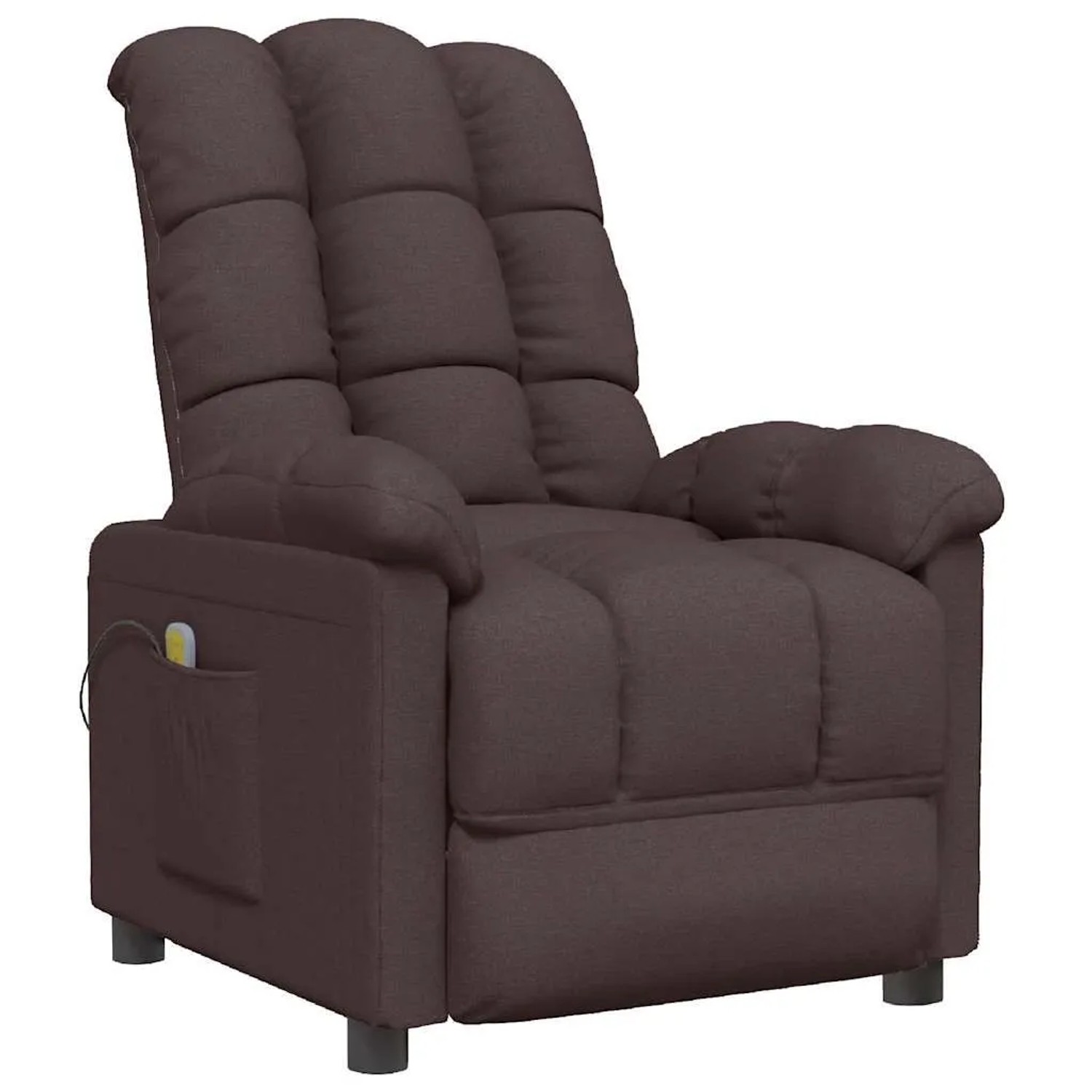 vidaXL Massagesessel Dunkelbraun Stoff 342738