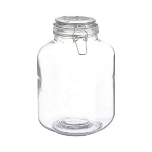 Relaxdays Einmachglas 3 l Glas Eisen Luftdicht 24 cm x 15 cm 1,1 kg