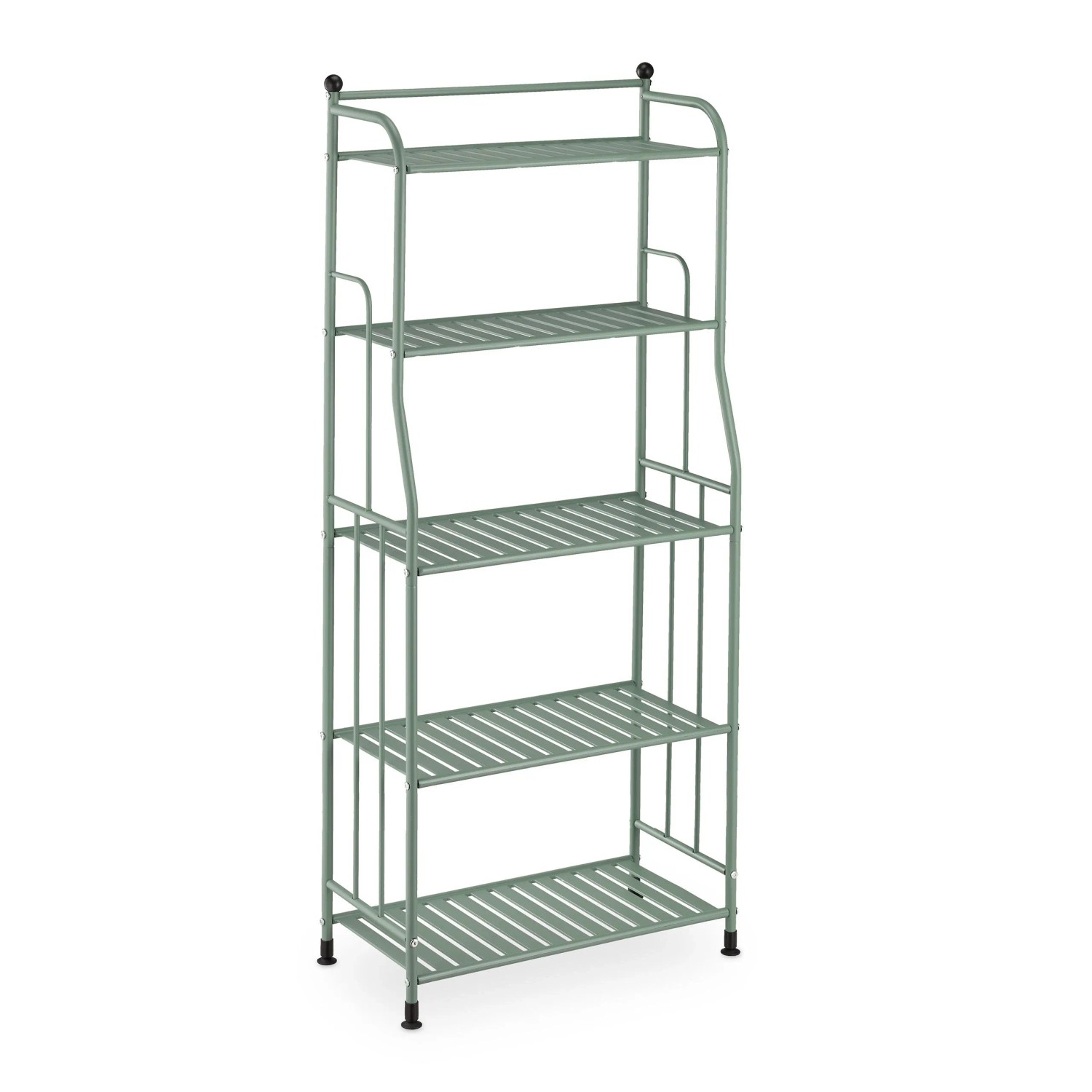 Relaxdays Standregal Stahl Grün mit 5 Ablagen 133 cm x 56 cm x 28 cm