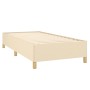 Cremefarbenes vidaXL Boxspringbett 100x200 cm mit Lattenrost, ohne Matratze.