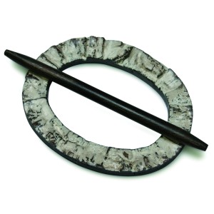 Gardinia Dekoring Oval Holz Wenge, 12x9,5cm, zur Gestaltung von Gardinen und Vorhängen.