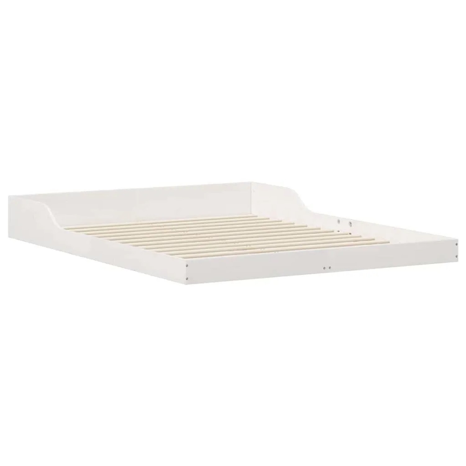 vidaXL Bettrahmen Weiß 160 x 210 cm Massives Kiefernholz 873356