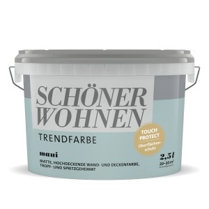Schöner Wohnen Trendfarbe Maui, matte Wandfarbe im Eimer, 2,5 l.
