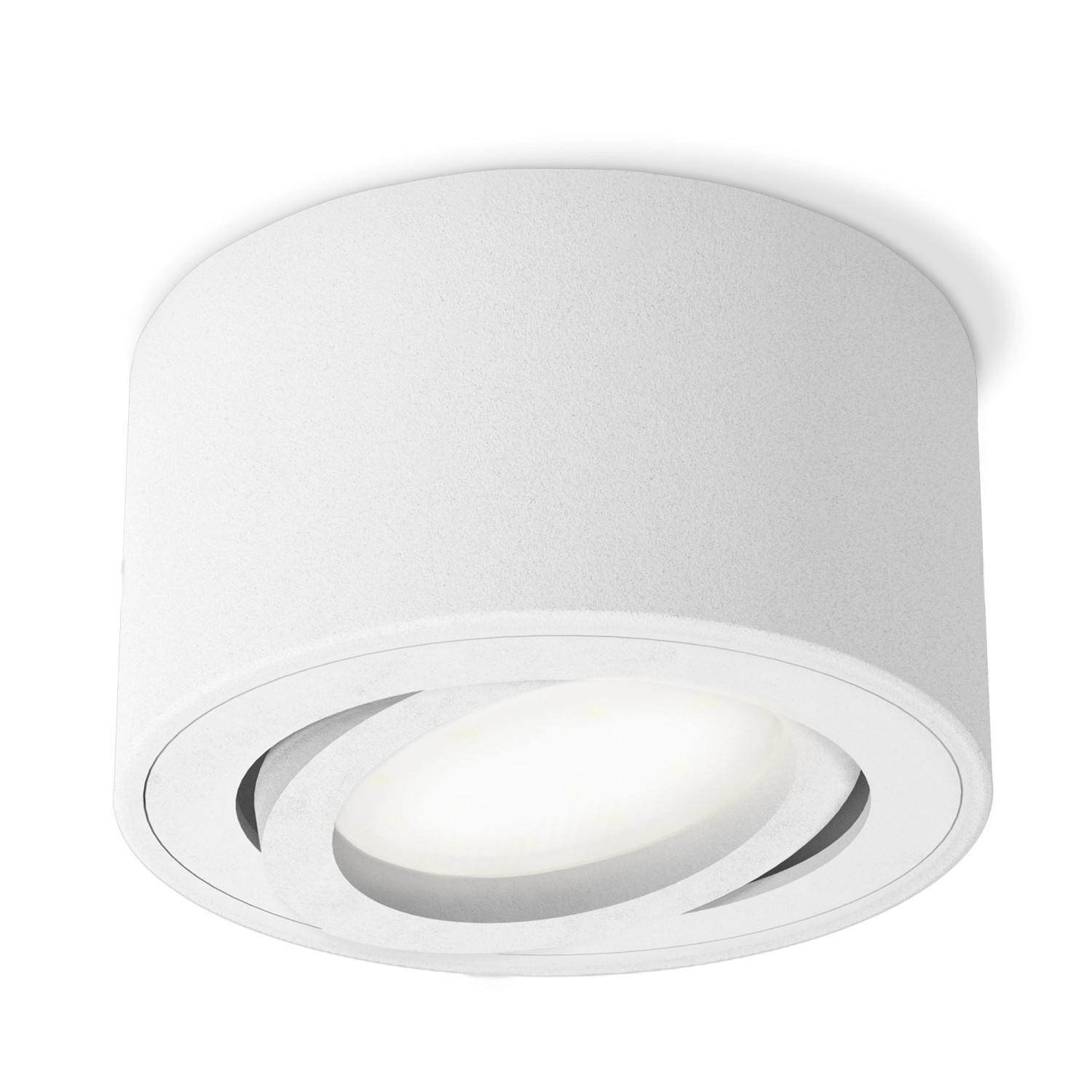 SSC-LUXon CELI-1WM LED Aufbaustrahler Weiß Flach Dimmbar mit 230V Modul Neutralweiß