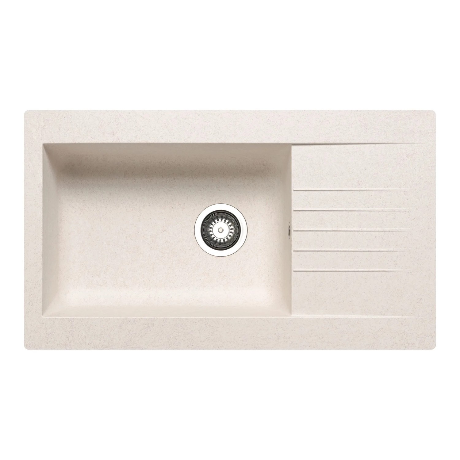 Pyramis Einbauspüle Siroko aus Verbundwerkstoff 86 cm x 50 cm Beige
