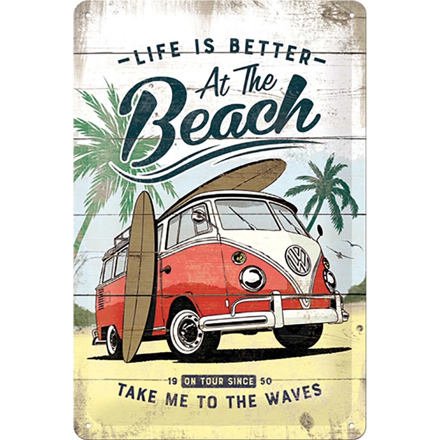 Nostalgic-Art Blechschild VW Bulli Beach 20 cm x 30 cm günstig online kaufen