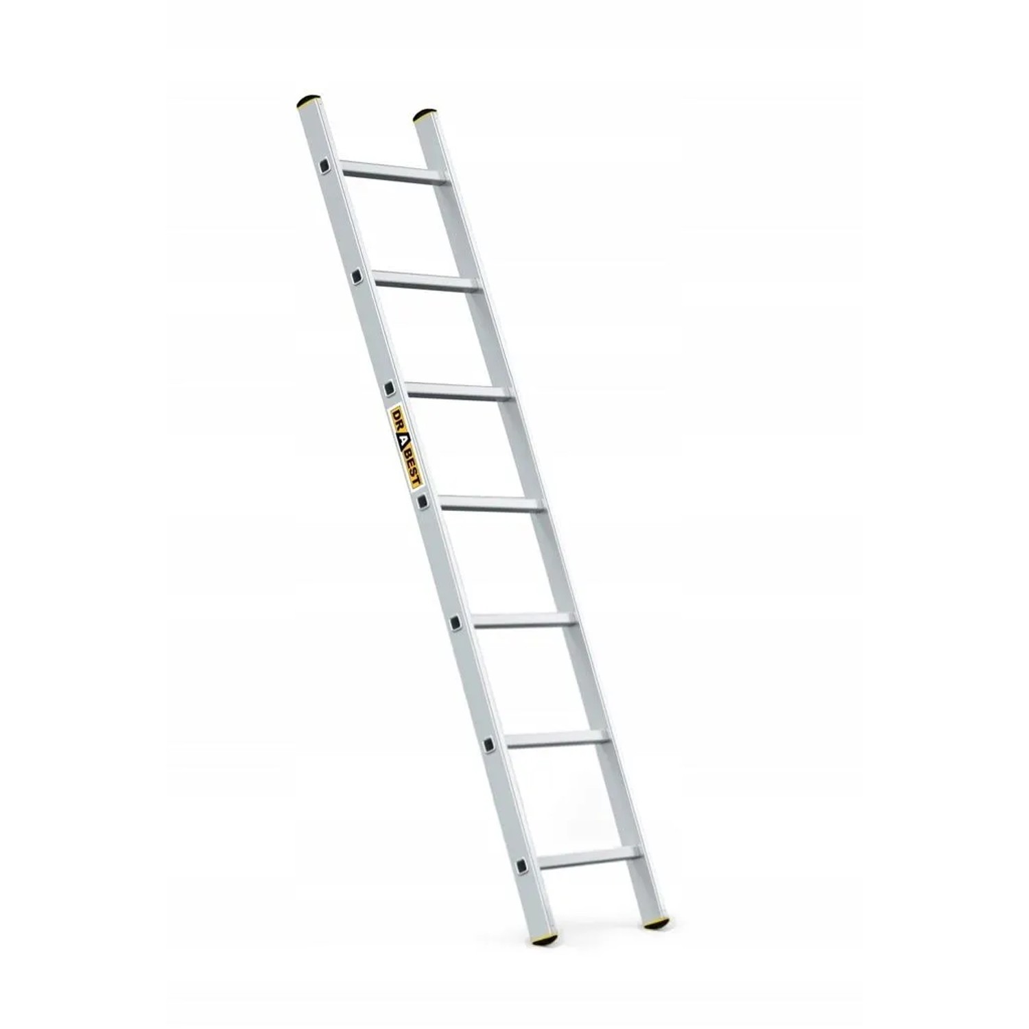 DRABEST Professionelle Aluminium Anlegeleiter 1x7, 7 Sprossen