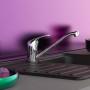 Eisl GRANDE VITA CLASSIC Niederdruck Spültischarmatur Chrom auf einer Spüle.