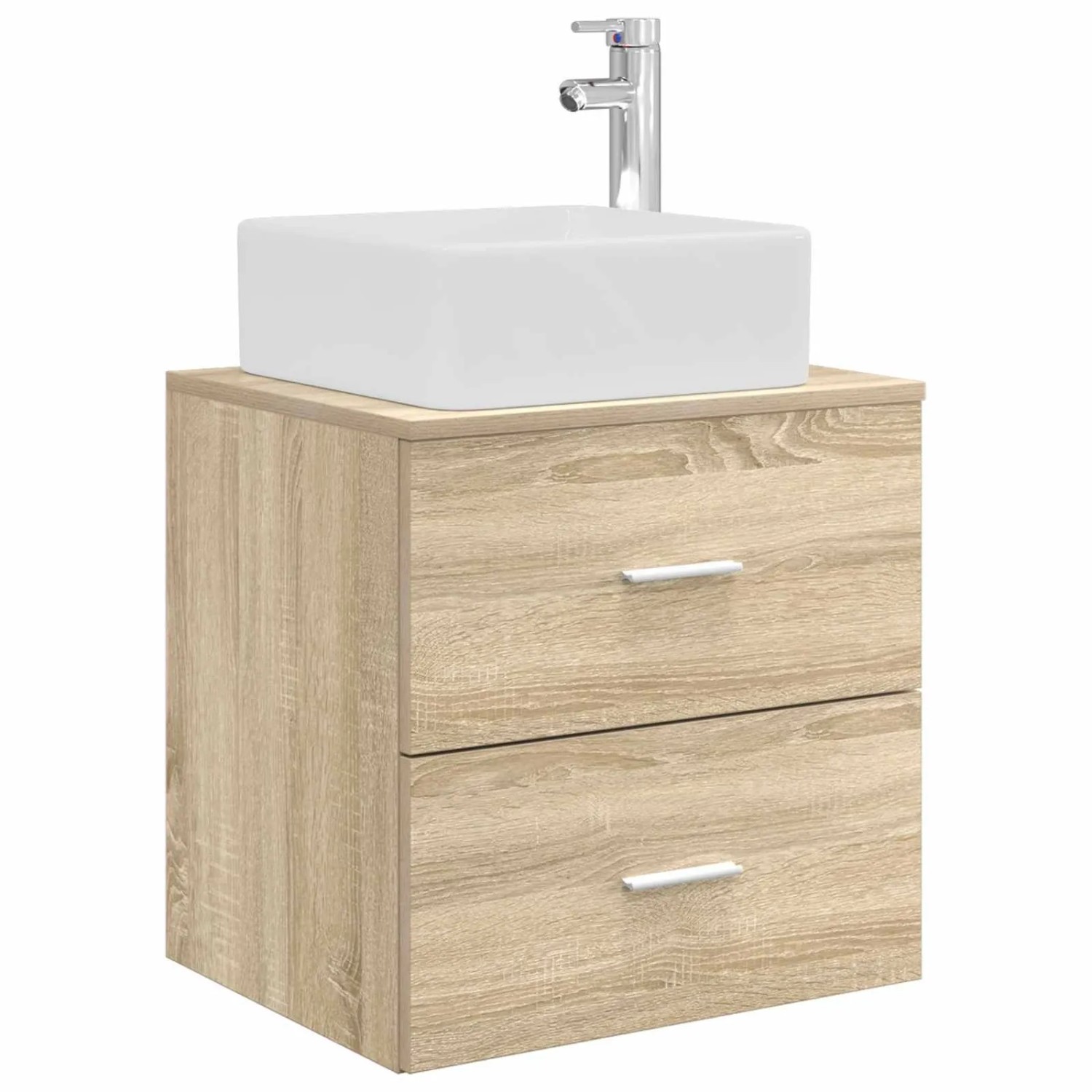 vidaXL Wandmontierte Waschtisch Sonoma-Eiche 49,5 x 41 x 63 cm 890272