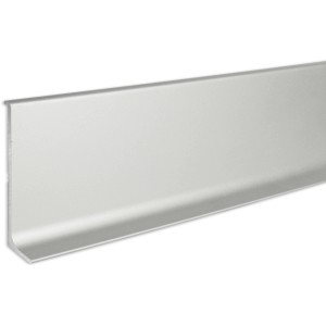 Fuchs Design Sockelleiste, 8 cm hoch, 250 cm lang, Alu Silber Matt.
