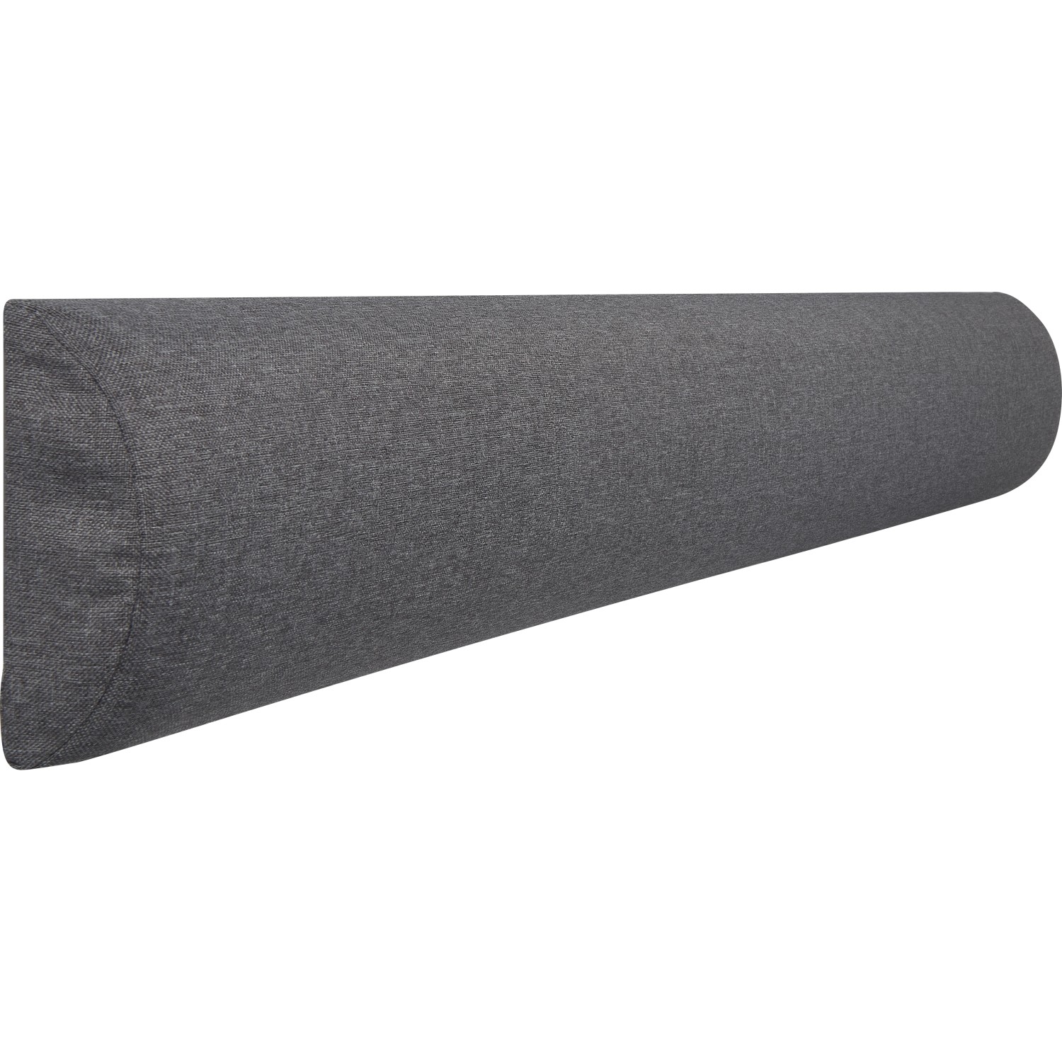 Wandkissen Bolster, 120 cm, dunkelgrau strukturiert. Dekoratives Wandpaneel.