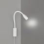 Weiße LED-Wandleuchte Fischer & Honsel Sten, flexibel, 61 cm, ideal als Leselampe.