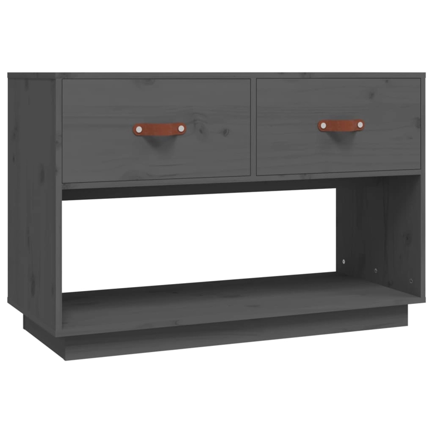 Vidaxl Tv-schrank Grau 90x40x60 Cm Massivholz Kiefer günstig online kaufen