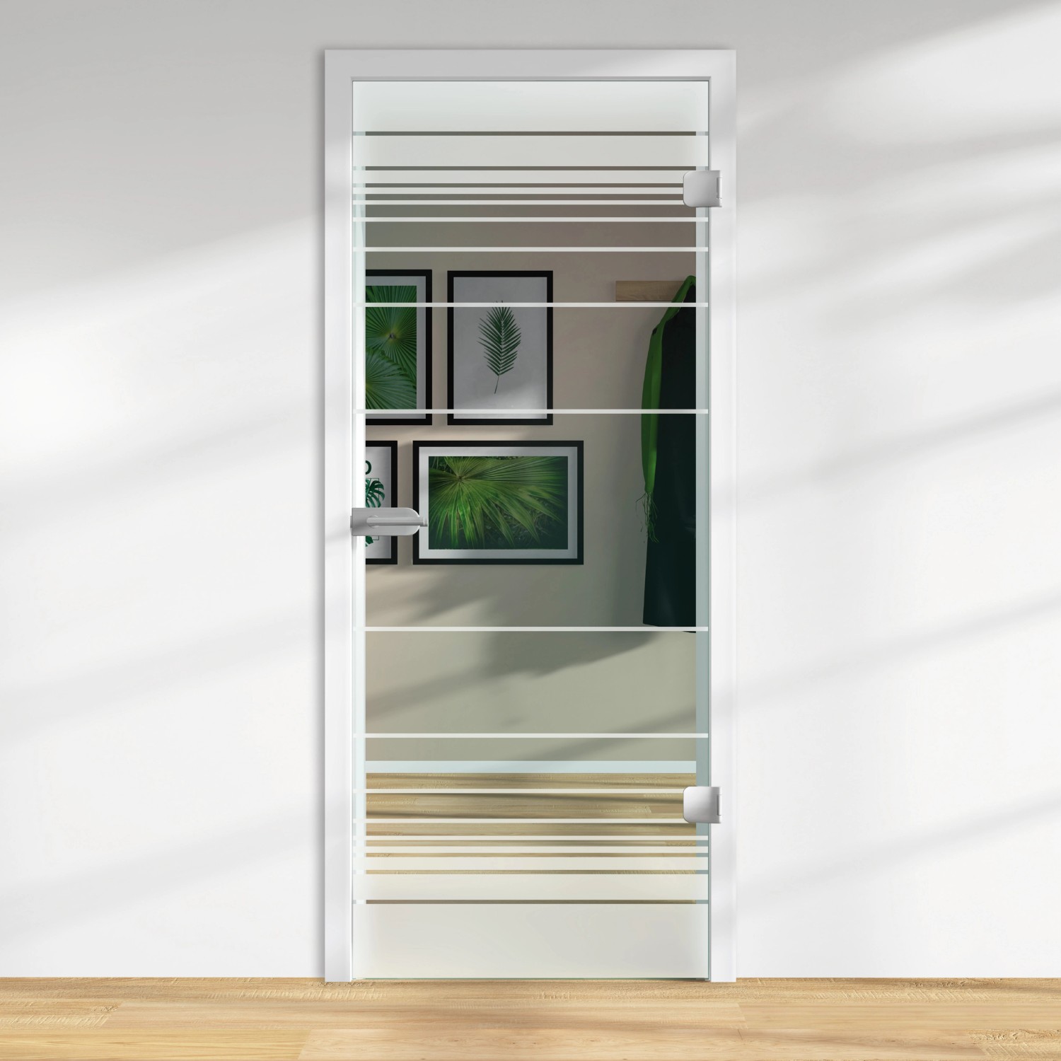 Glasdrehtür ESG Floatglas Dekor Siebdruck 36/06 DIN Rechts 2097 x 834 x 8 m günstig online kaufen