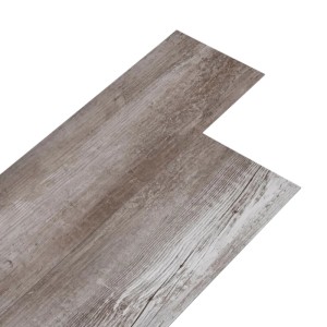 DELUKE Vinylboden PVC-Dielen Selbstklebend Wasserfest 2mm Stärke Rutschfest Laminat Vinyl Bodenbelag Laminatboden Mattbraun 5,02m²