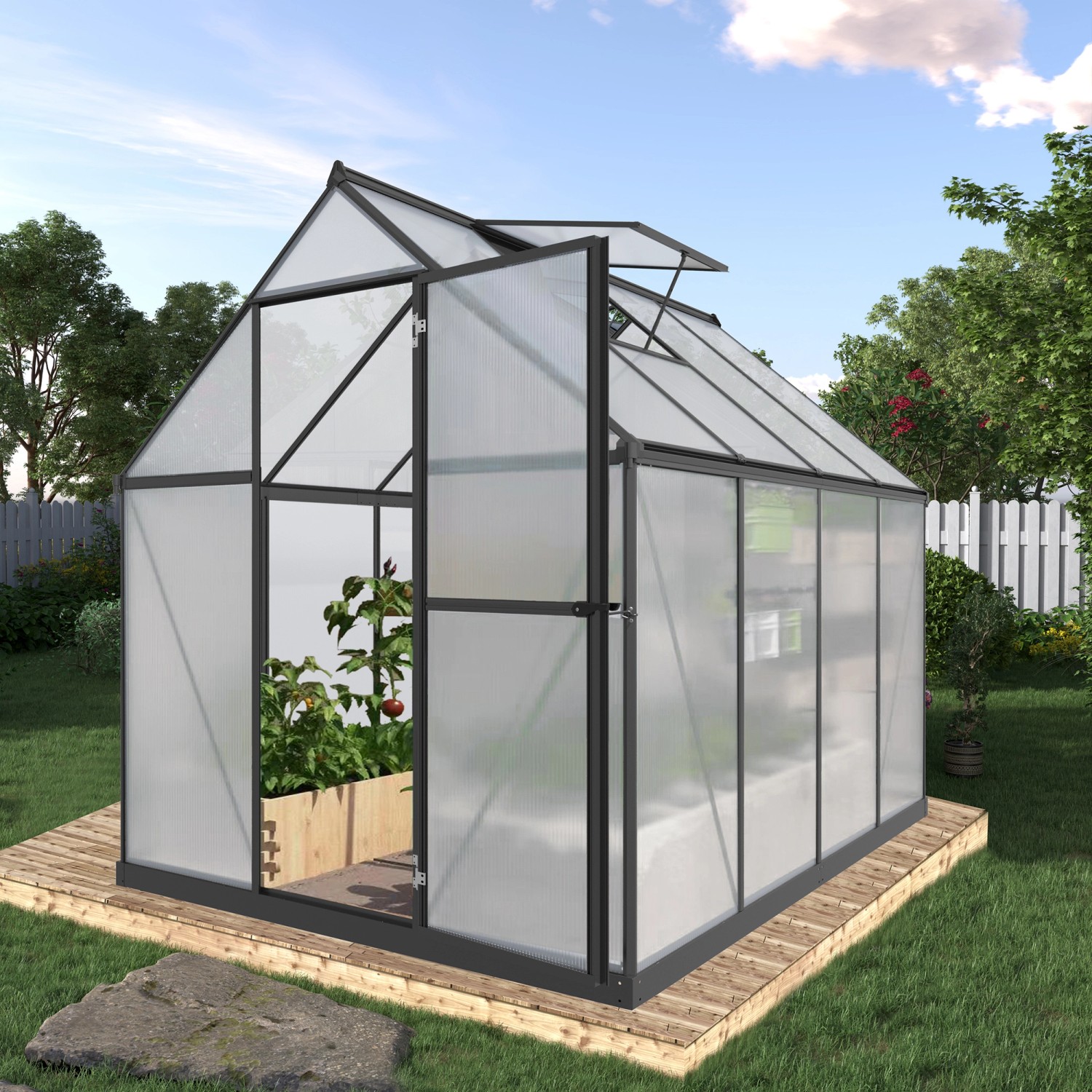 Floraworld Gewächshaus Grow III 2 Dachfenster und Bodenrahmen 182 x 243 x 2 günstig online kaufen