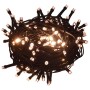 vidaXL LED-Lichterkette, 15 m, mit 150 warmweißen LEDs und dunklem PVC-Kabel, aufgerollt für Außenbereiche.