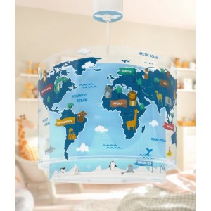 Dalber Kinderzimmer Deckenlampe Kids World Weltkarte