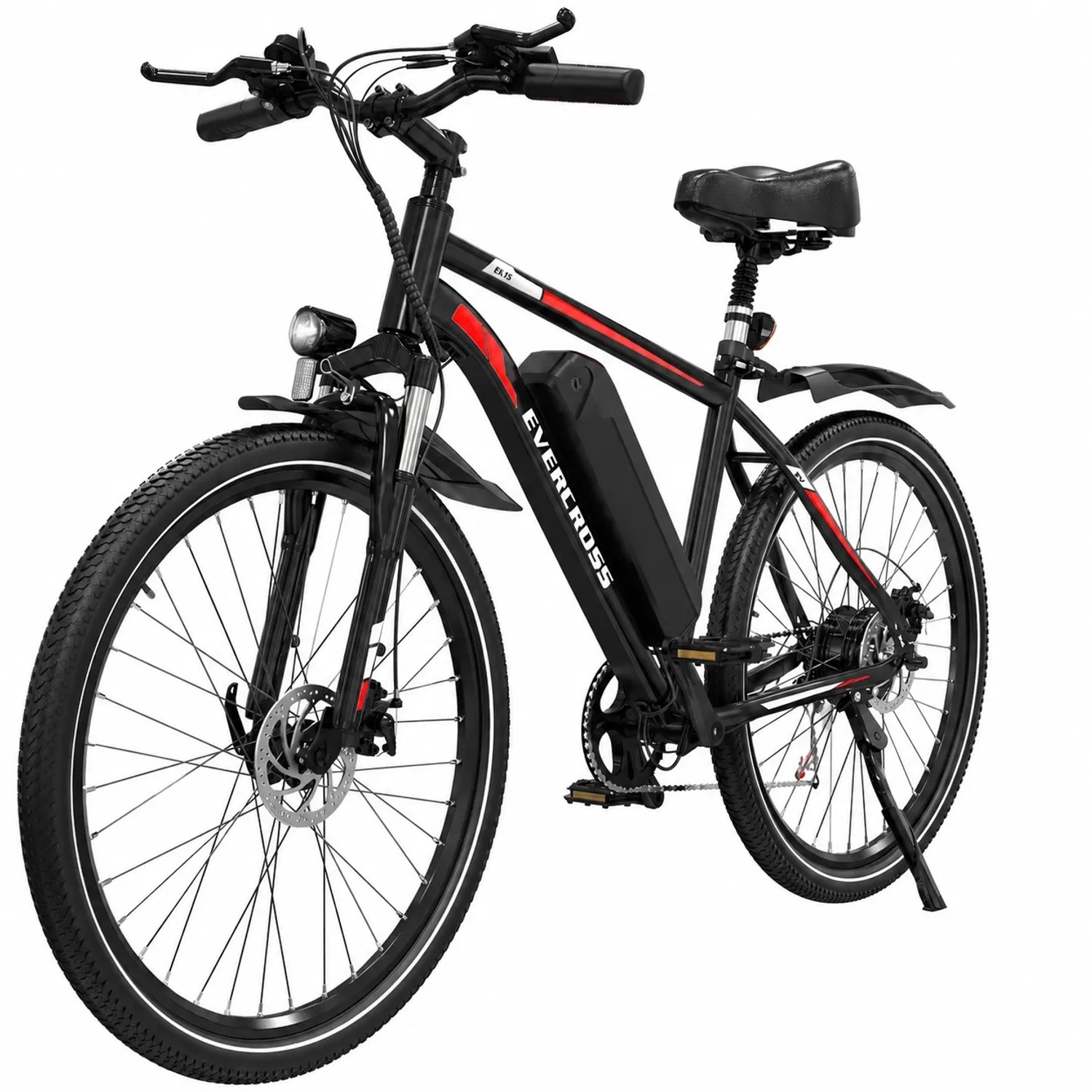 EVERCROSS EK15 27,5-Zoll E-Bike Herrenfahrrad mit 36V 13Ah Akku und 250W Motor Rot