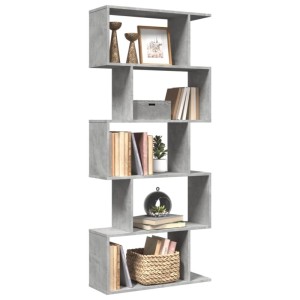 vidaXL Raumteiler-Bücherregal 5 Etagen Betongrau 70x24x161 cm 858096