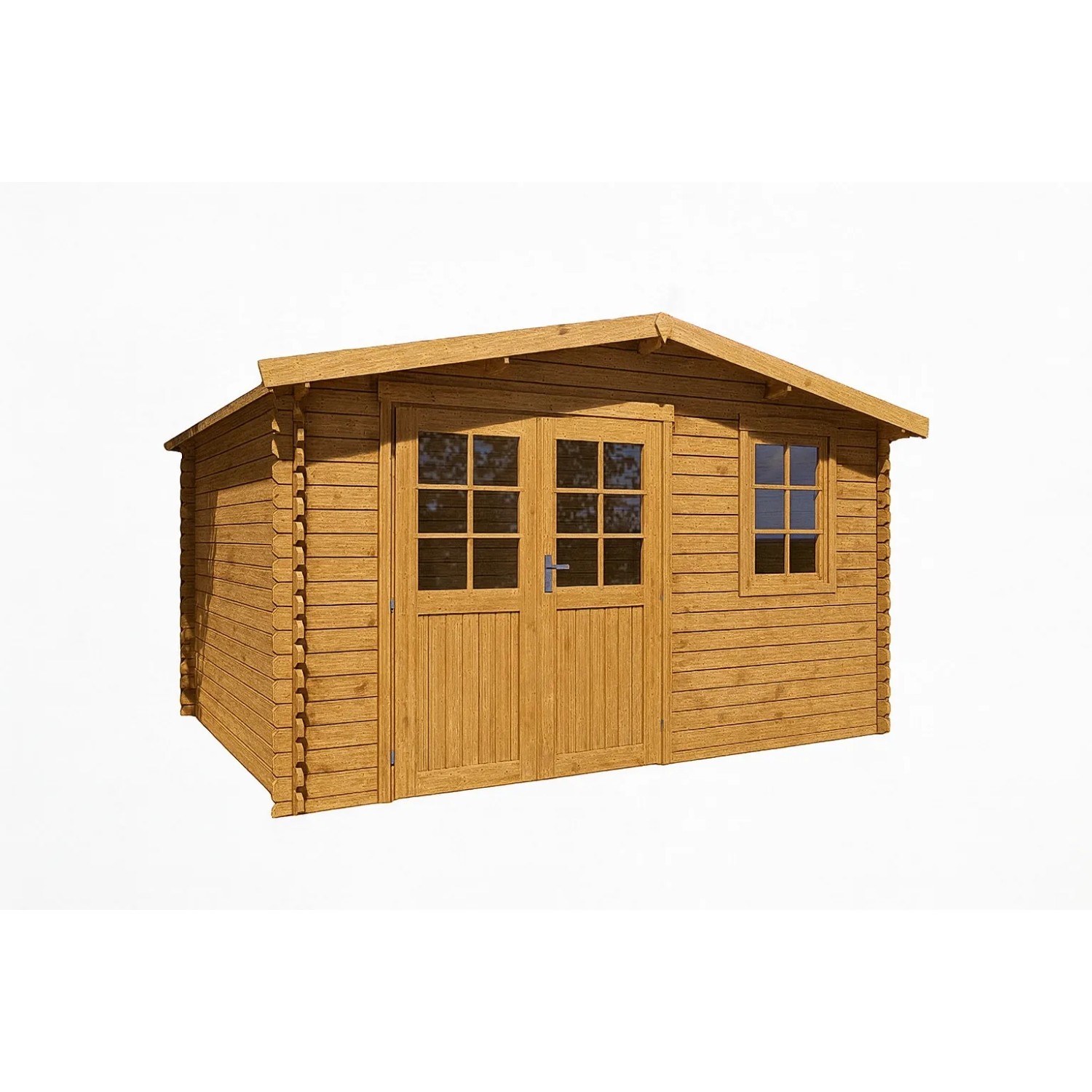 Finn Art Blockhaus 28mm Holz Gartenhaus 3,9x2,4 m Schweden 21 mit Fußboden