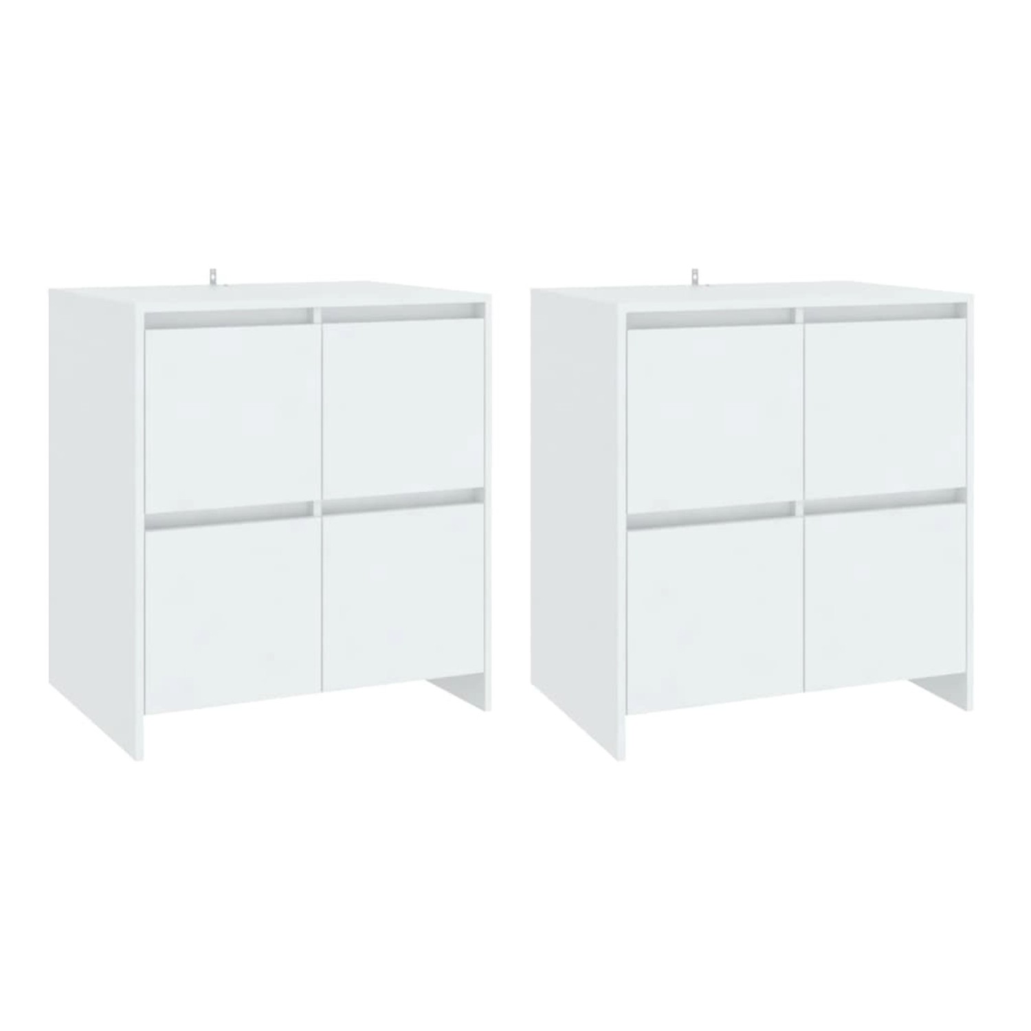 vidaXL Sideboards 2 Stk Weiß 70x41x75 cm Holzwerkstoff 3098089