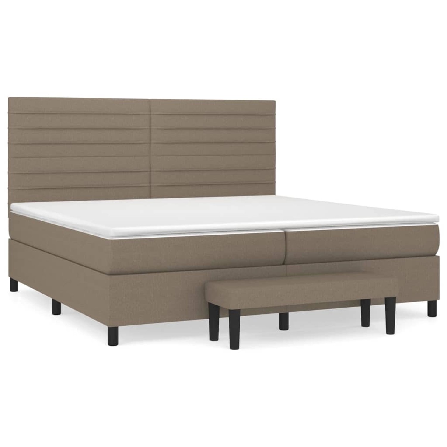 vidaXL Boxspringbett mit Matratze Taupe 200x200 cm Stoff1359087 günstig online kaufen