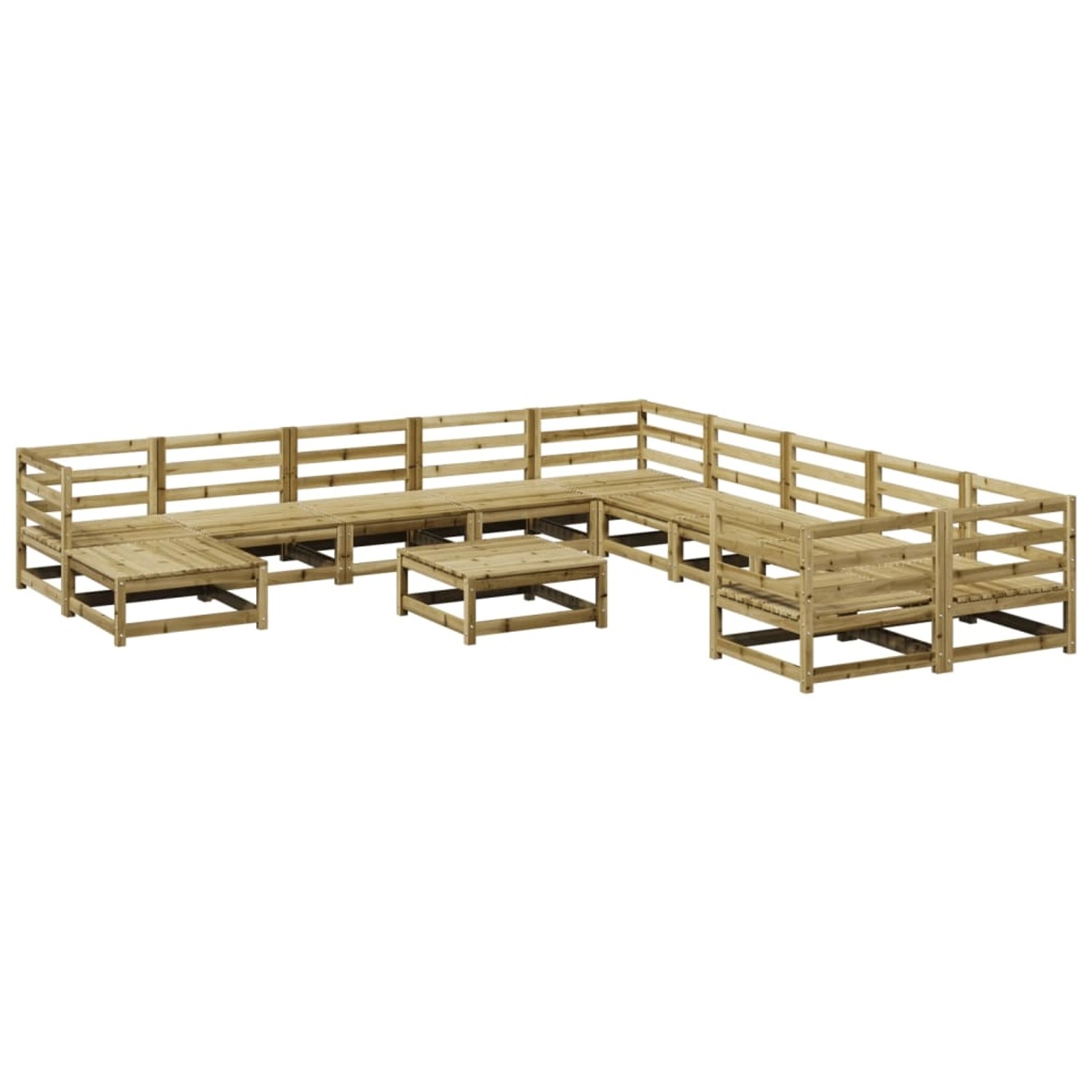 vidaXL 12-Tlg Garten-Sofagarnitur Kiefernholz Imprägniert 3299654 günstig online kaufen