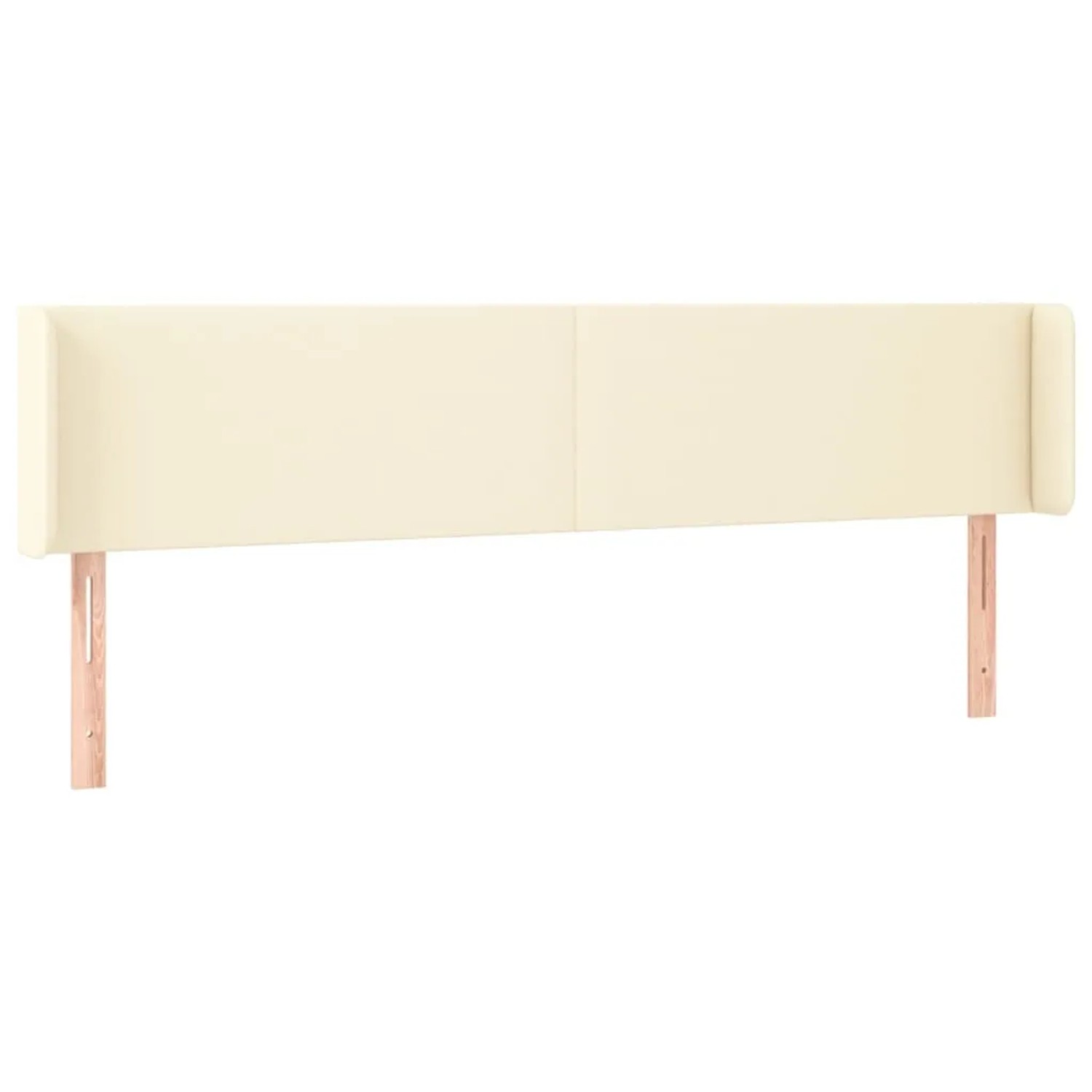 vidaXL LED Kopfteil Creme 163x16x78/88 cm Kunstleder 3123054