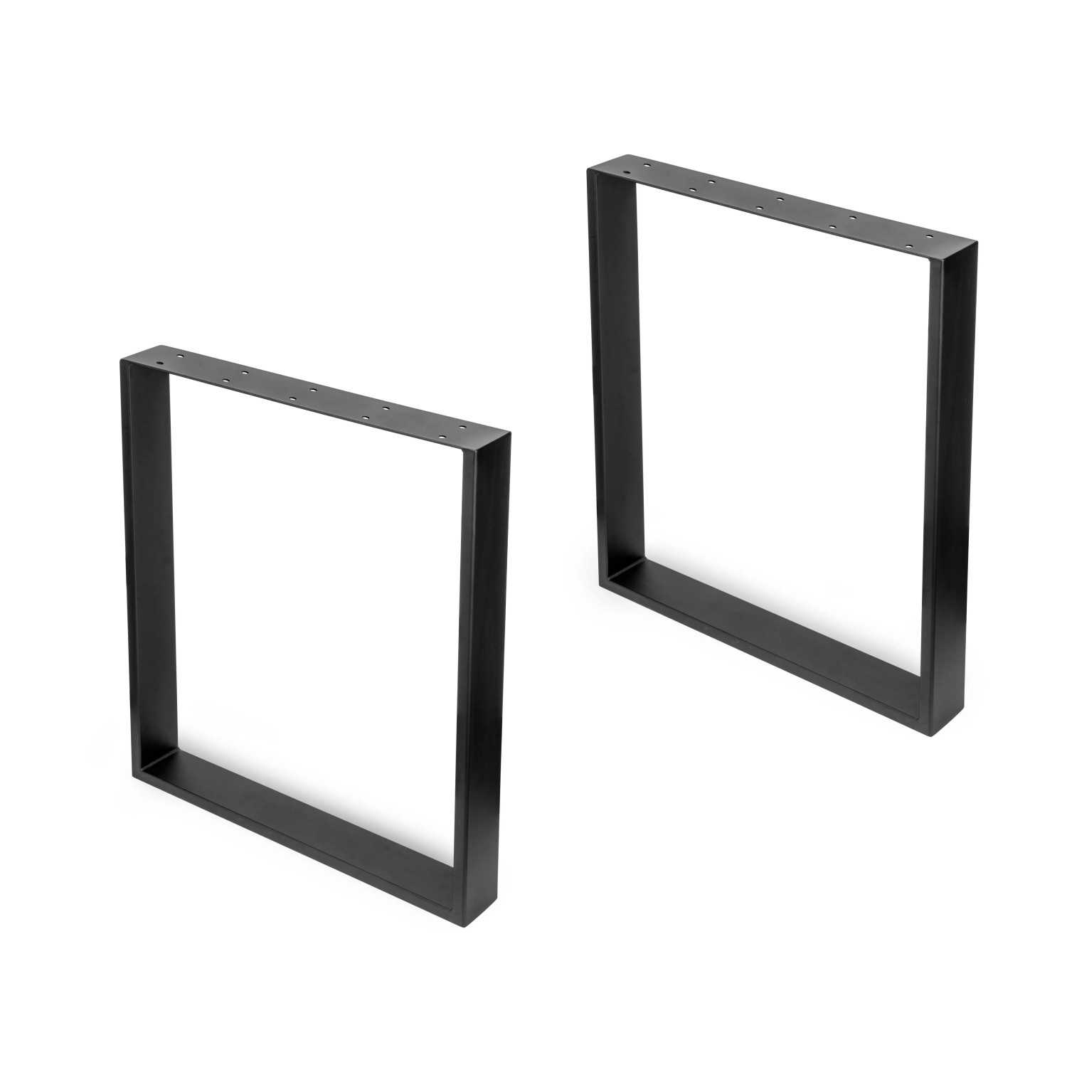 Emuca Set Rechteckiger Tischbeine Square Breite 600 mm Stahl Schwarz Lackiert