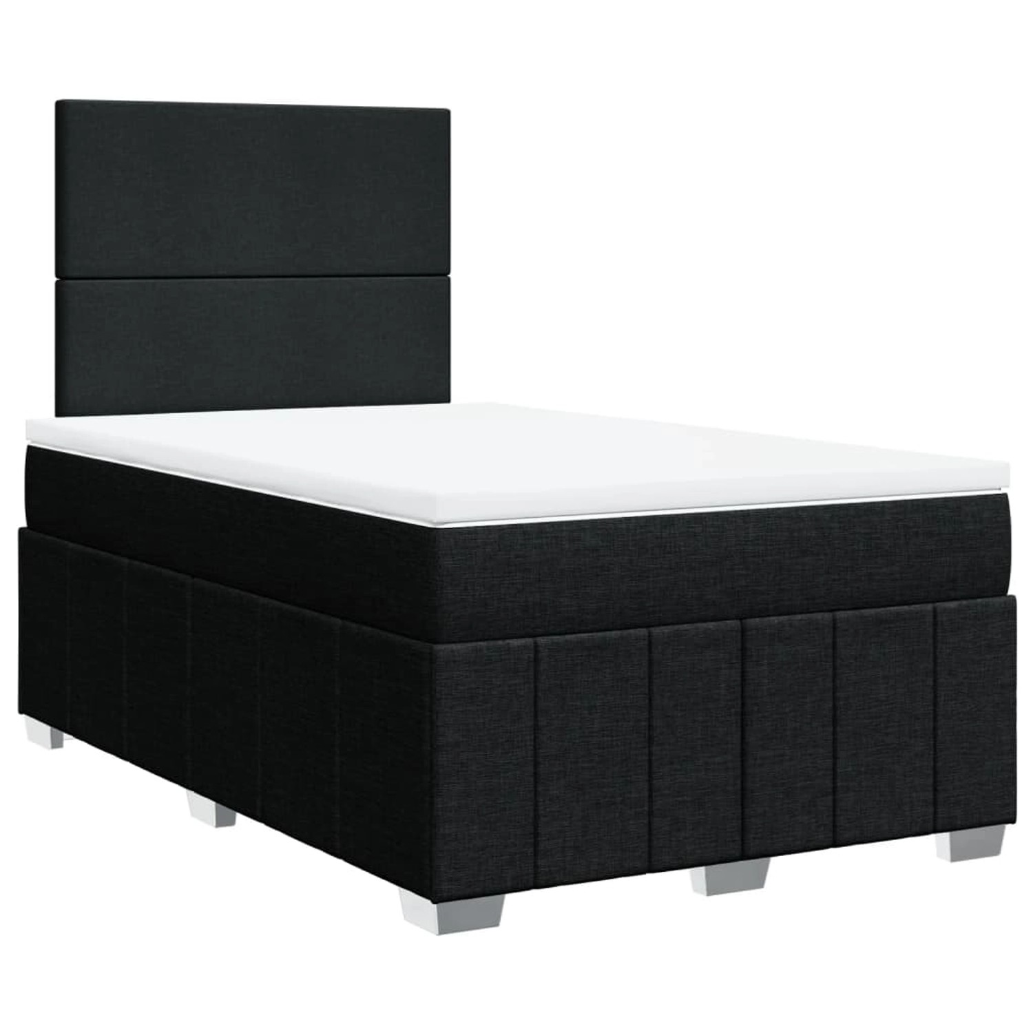 vidaXL Boxspringbett mit Matratze Schwarz 120x190 cm Stoff 3291602 günstig online kaufen