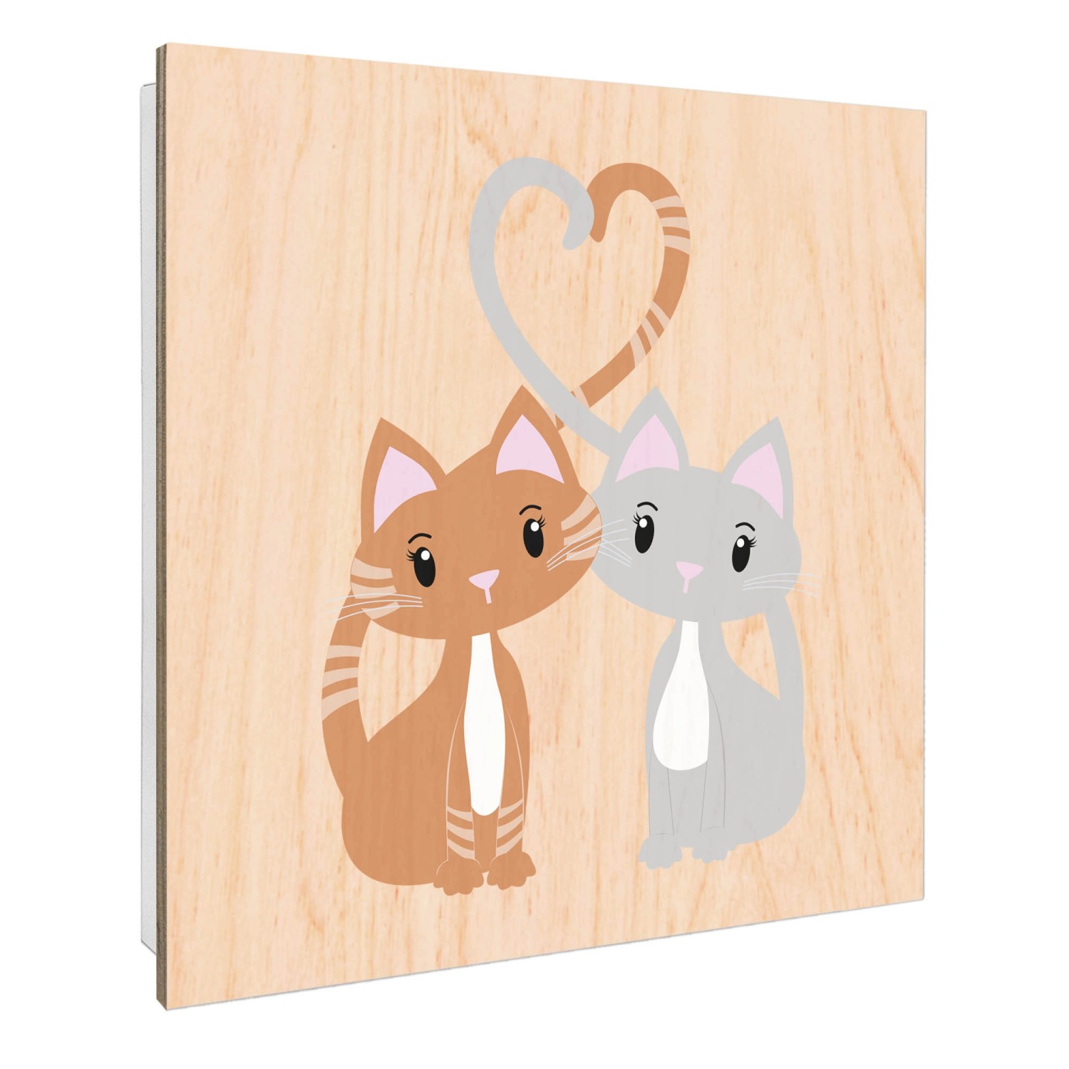 Banjado Schlüsselkasten mit Holzfront 30x30cm Weiß Scharnier Links 50 Haken günstig online kaufen