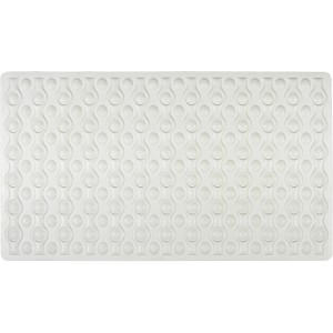 Weiße Wenko Wanneneinlage Rocha 70x40 cm mit Anti-Rutsch-Struktur und Saugnäpfen.