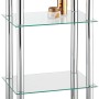 Wenko Bad-Standregal Yago mit 4 Glasablagen und Chromgestell, 104x40x30cm.