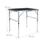 Relaxdays Campingtisch Aluminium Schwarz Klappbar Höhenverstellbar 75 cm x 55 cm x 70 cm 3,1 kg_4