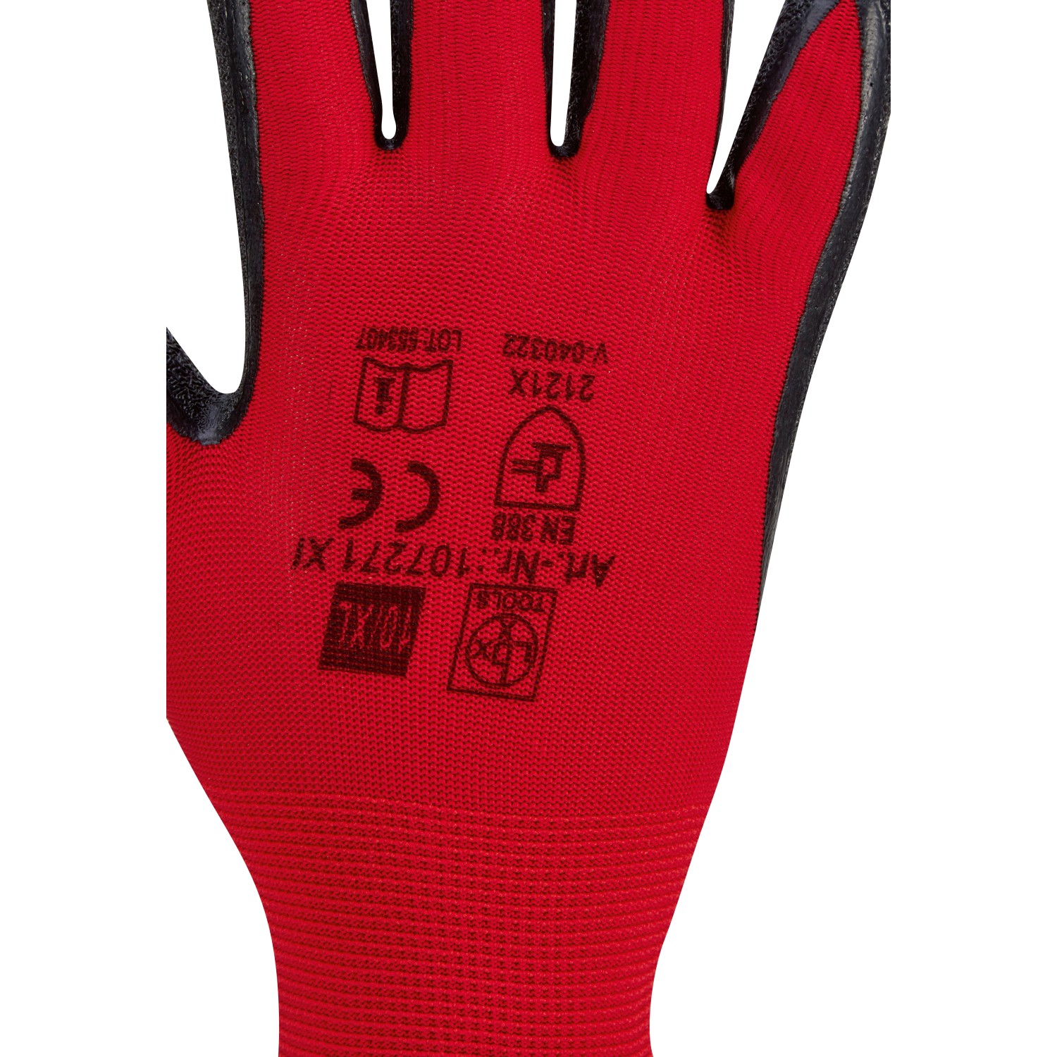 Rote Latex Arbeitshandschuhe, 5er-Pack, Größe 8. Schutzhandschuhe für Handwerk und Bau.