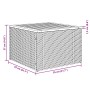 vidaXL Gartenmöbel: Schwarzer Poly Rattan Hocker mit Maßen 55x55x37cm.