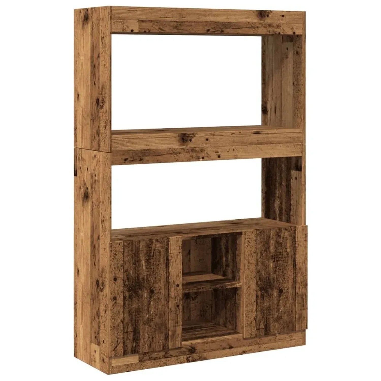 vidaXL Highboard Altholz-Optik 92x33x140 cm Holzwerkstoff 3309616