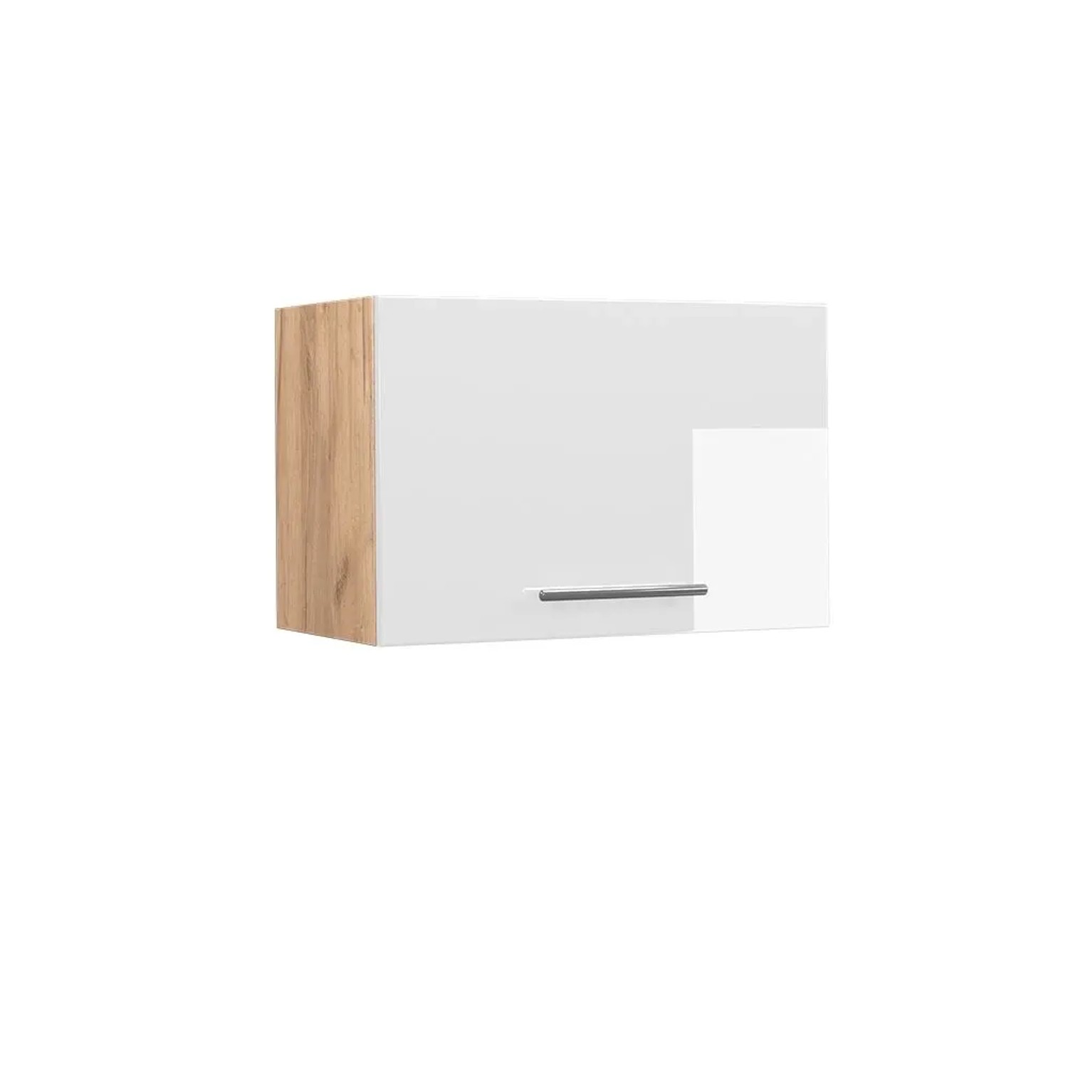 Vicco Hängeschrank Fame-Line Weiß Hochglanz Goldkraft Eiche 60 cm Flach