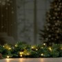 Dekorative Außen-Lichterkette mit 240 LEDs in Kalt- und Warmweiß, ideal für Weihnachten.